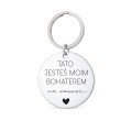 Brelok dla taty z grawerem – „tato jesteś moim bohaterem” personalizacja imiona dzieci