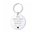 Brelok dla taty z grawerem imienia dziecka – „zawsze masz do kogo wracać” personalizowany prezent