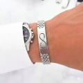 Bransoletka męska dla taty z grawerem personalizowana 5 wzorów do wyboru stal szlachetna 316l
