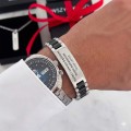 Bransoletka prezent dla taty z grawerem personalizowana 5 wzorów do wyboru stal szlachetna 316l