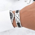 Bransoletka prezent dla taty z grawerem personalizowana 5 wzorów do wyboru stal szlachetna 316l