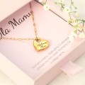 Naszyjnik złote serce z grawerem personalizowany prezent dla mamy