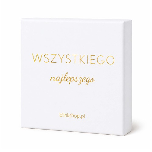 PUDEŁKO PREZENTOWE BIAŁE ZŁOTE TŁOCZENIE WSZYSTKIEGO NAJLEPSZEGO 
