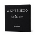 pudełko prezentowe czarne srebrne wszystkiego najlepszego