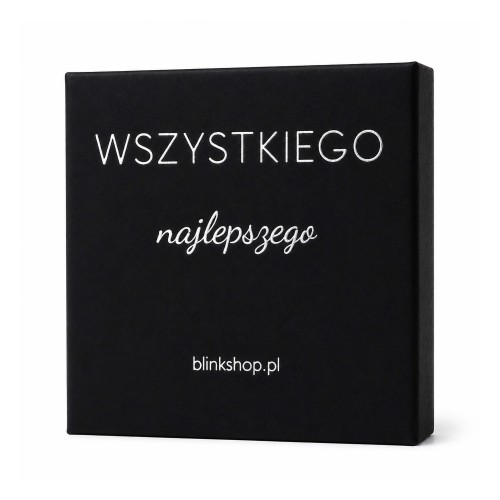 PUDEŁKO PREZENTOWE CZARNE SREBRNE TŁOCZENIE WSZYSTKIEGO NAJLEPSZEGO