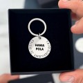 Brelok dla taty z imionami dzieci – personalizowany grawer okrągły prezent