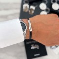 Bransoletka męska skóra naturalna z grawerem – prezent dla taty