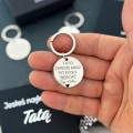 Brelok dla taty z grawerem – „tato jesteś moim bohaterem” personalizacja imiona dzieci