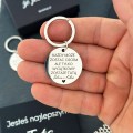 Brelok dla taty z grawerem imion dzieci – „wyjątkowy tata” personalizowany prezent