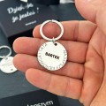 Brelok dla taty z imieniem dziecka – personalizowany grawer okrągły prezent