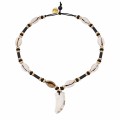 Naszyjnik z Muszelek Kauri Boho z Zawieszką – Choker Plażowy | Blinkshop
