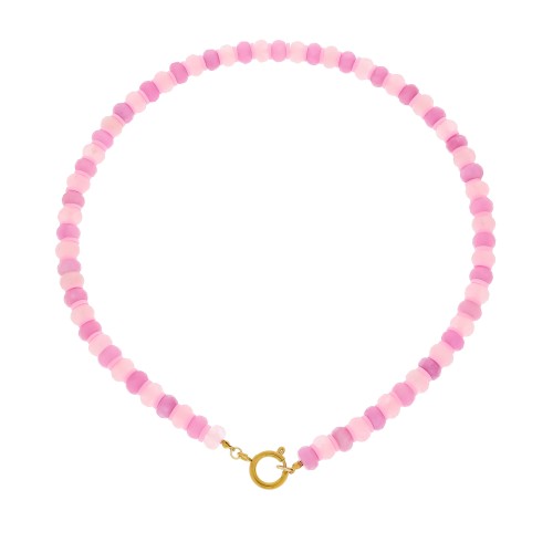 NASZYJNIK KAMIENIE NATURALNE I KOLOROWE KORALIKI LETNI PASTELOWY CHOKER BAZA DO ZAWIESZEK 