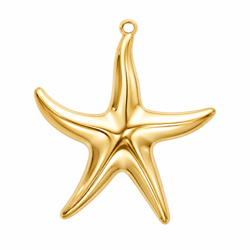 ZAWIESZKA DO BRANSOLETKI NASZYJNIKA ROZGWIAZDA GOLD – POZŁACANA ZAWIESZKA ZE STALI CHIRURGICZNEJ