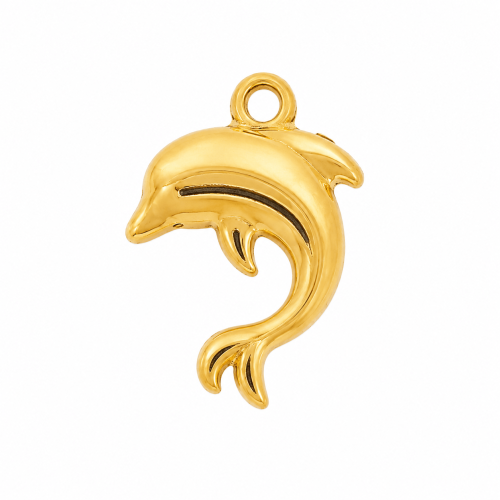 Zawieszka do bransoletki naszyjnika delfin gold