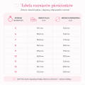 Pierścionek linia życia ze stópkami złoty stal chirurgiczna 316l wysoki połysk