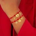 Czerwona bransoletka sznurkowa 7 węzłów | Blinkshop