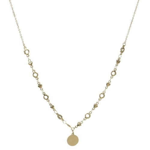 naszyjnik celebrytka stal złoty medalion serduszka