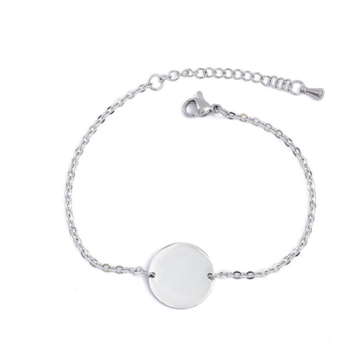 BRANSOLETKA OKRĄGŁA BLASZKA SREBRNA MISSMAD