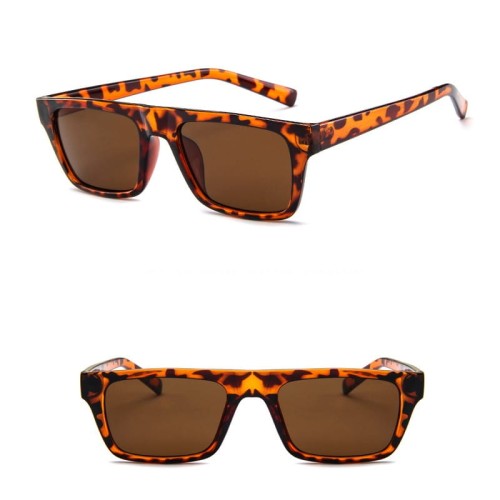 OKULARY PROSTOKĄTY CĘTKI BRĄZOWE SZKŁA