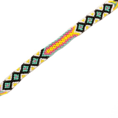 bransoletka pleciona neonowa boho