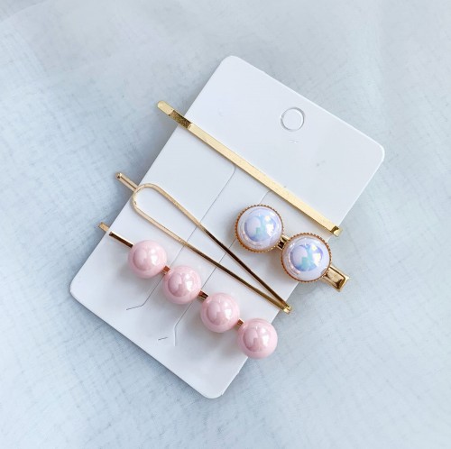 KOMPLET SPINEK WSUWKI PUDROWY RÓŻ PEREŁKI