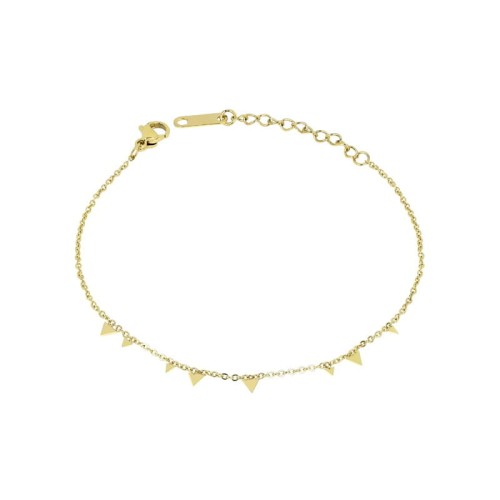 BRANSOLETKA STAL ZŁOTA TRÓJKĄTY