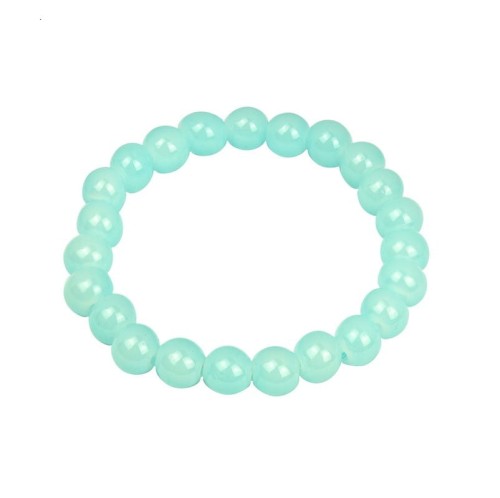 bransoletka koraliki niebieskie baby blue