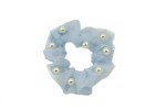 GUMKA DO WŁOSÓW SCRUNCHIE TIULOWA PEREŁKI BŁĘKITNA