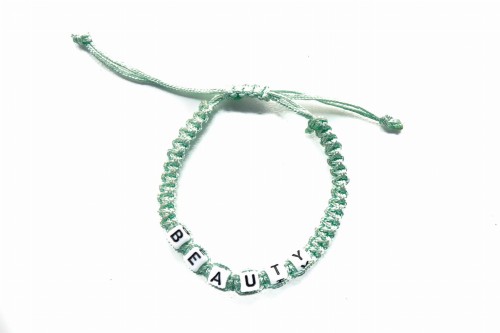 BRANSOLETKA BEAUTY MIĘTOWA SZNUREK 