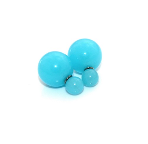 kolczyki double tribal baby blue