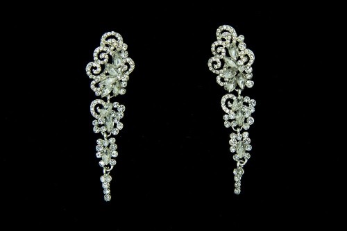 KOLCZYKI SREBRNE DŁUGIE BŁYSZCZĄCE GLAMOUR