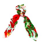 GUMKA DO WŁOSÓW SCRUNCHIE Z APASZKĄ TROPIC CZERWONA