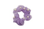 GUMKA DO WŁOSÓW SCRUNCHIE TIULOWA PEREŁKI LILAC
